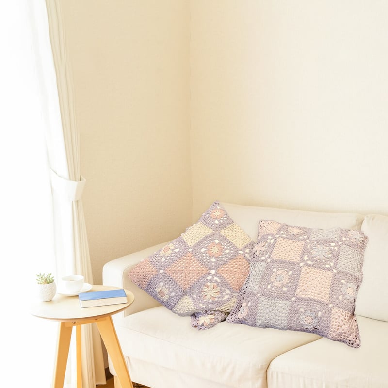 花モチーフ クッション 45cm クッションカバー(JQフラワーフィールド 45×45cm) デコホーム ニトリ