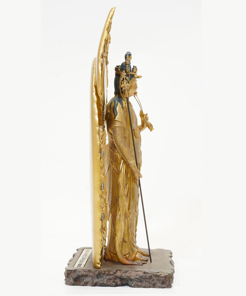 【関 頑亭】 作 純銅 谷保山南養寺 厄除十一面千手観音菩薩 置き物 関 頑亭】 作 純銅 谷保山南養寺 厄除十一面千手観音