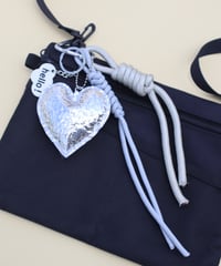 ”hello" heart bag charm