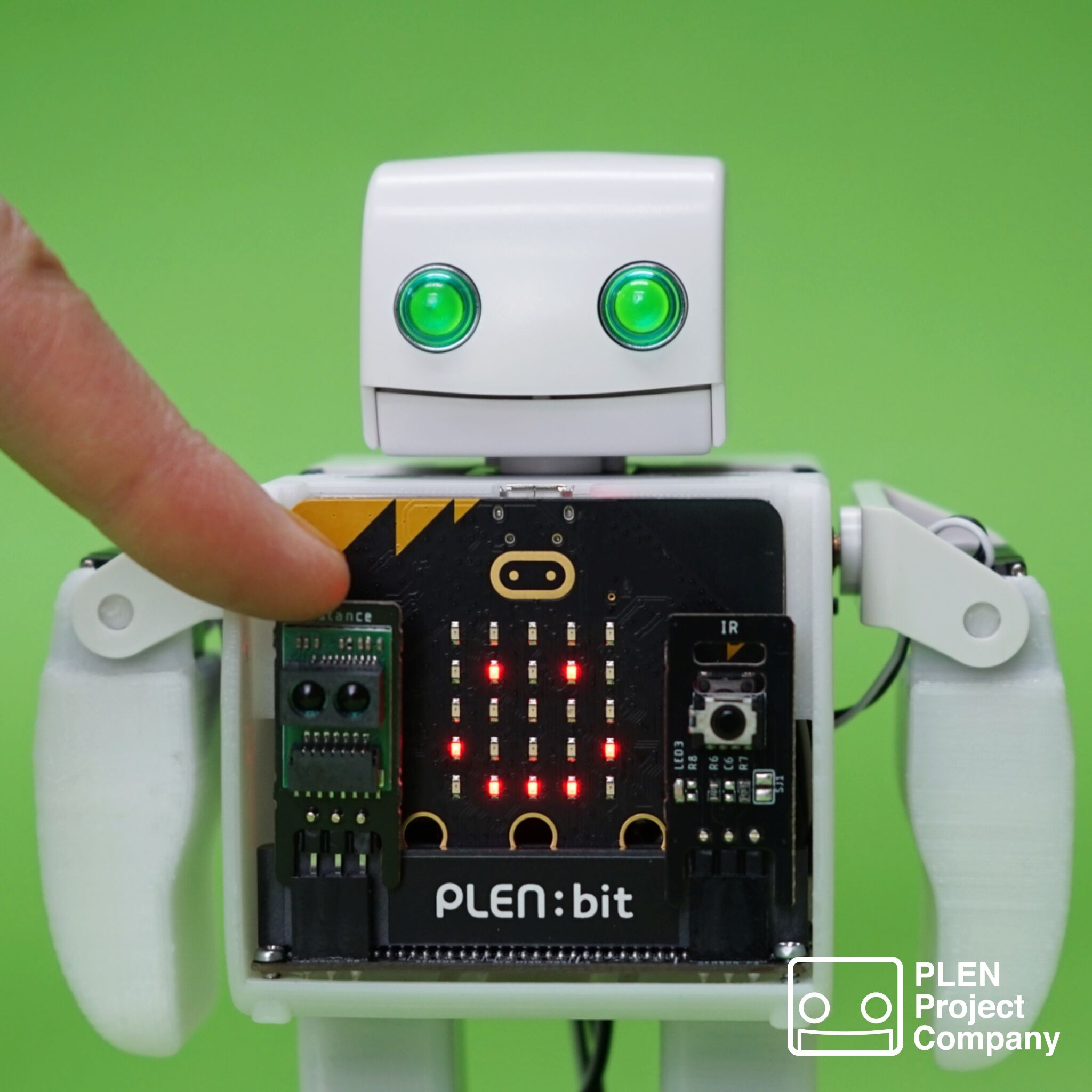 PLEN:bit v2 完成モデルmicro:bit付属 ‐緑色目玉LED（おまけ付き） |