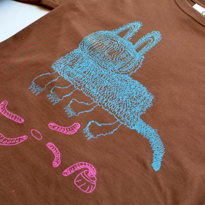 イラスト長袖Tシャツ（M.F / ブラウン） | PALETTE