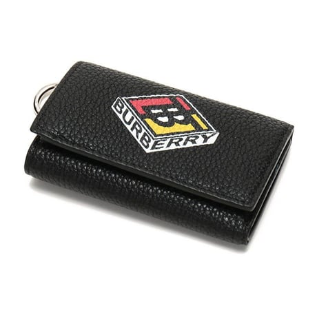BURBERRY バーバリー 80229081 ミニ財布 3つ折り財布 ブラック 札入れ カード入れ 牛革 ロゴ グラフィック 【完売】