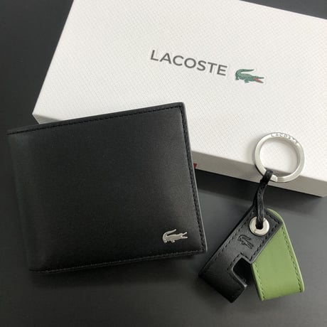 【ギフトに最適】ラコステ 二つ折り財布 キーホルダー セット NH3288FG　【完売】