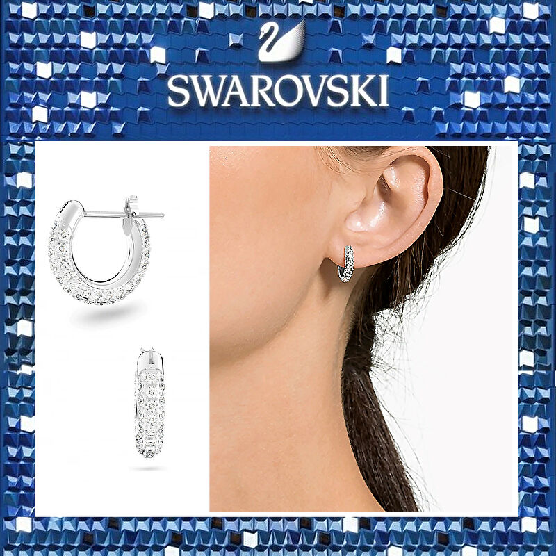 スワロフスキー SWAROVSKI STONE ピアス フープピアス