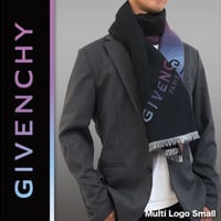 GIVENCHY マフラー　ジバンシィ ウール・シルク ブライダル ロゴマフラー マルチロゴ　スモール　J4181　【完売】