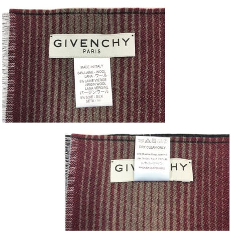 GIVENCHY マフラー　ジバンシィ ウール・シルク ブライダル ロゴマフラー マルチロゴ　スモール　J4181　【完売】
