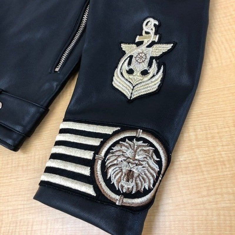 BALMAIN PARIS バルマン 8016 ブルゾン エコレザー ライダース