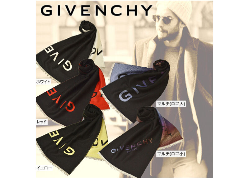 GIVENCHY マフラー ジバンシィ ウール・シルク ブライダル ロゴ