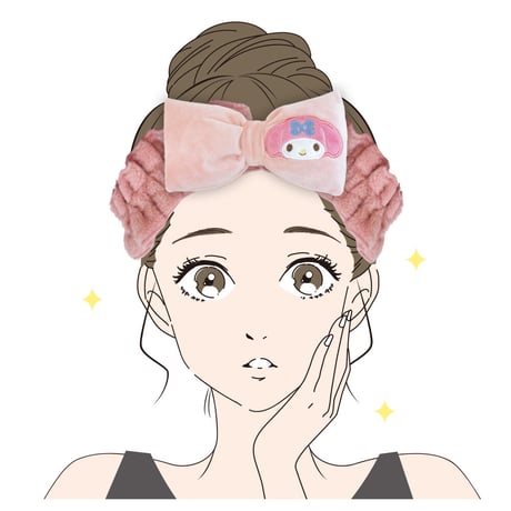 【ラッピング袋が付いて送料もお得！】サンリオ　マイメロディ　フリル ヘアバンド