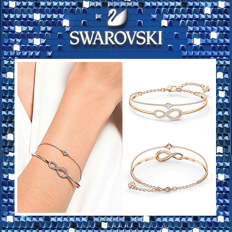 Swarovski 新品 スワロフスキーInfinity クリスタル バングル SWAROVSKI(スワロフスキー) INFINITYクリスタルバングル シルバー