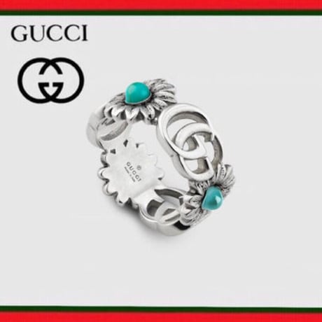 グッチ　リング 　フラワーモチーフ シルバーアクセサリー YBC527394001【完売】