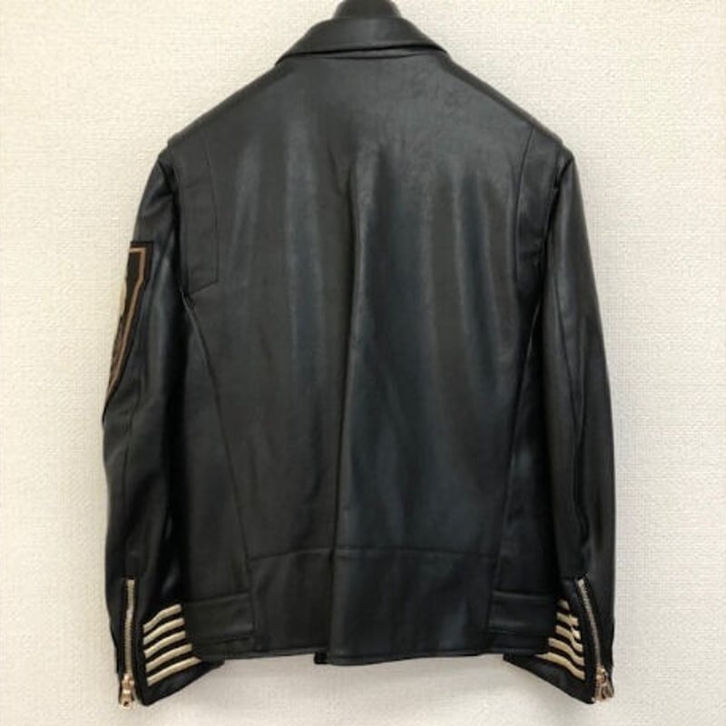 BALMAIN PARIS バルマン 8016 ブルゾン エコレザー ライダース