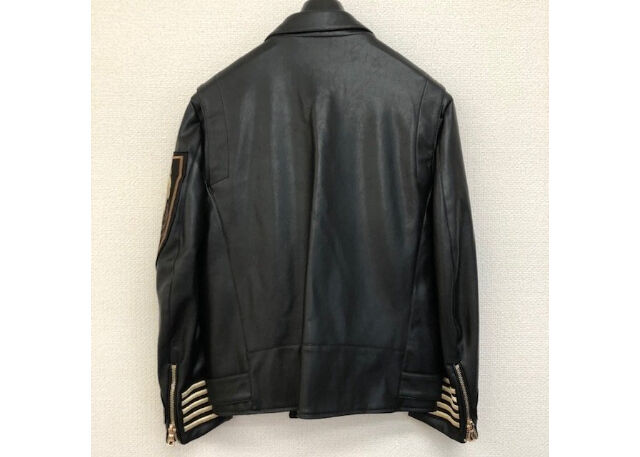 BALMAIN PARIS バルマン 8016 ブルゾン エコレザー ライダース