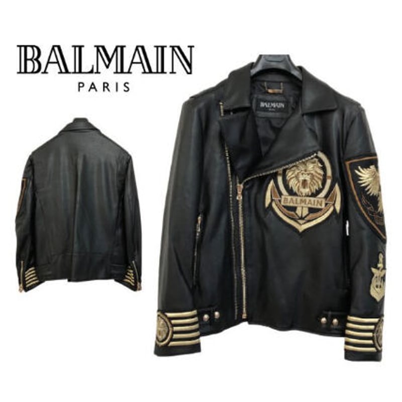 BALMAIN PARIS バルマン レザージャケット ブルゾン 楽天市場】BALMAIN バルマン ダブル ライダースジャケット