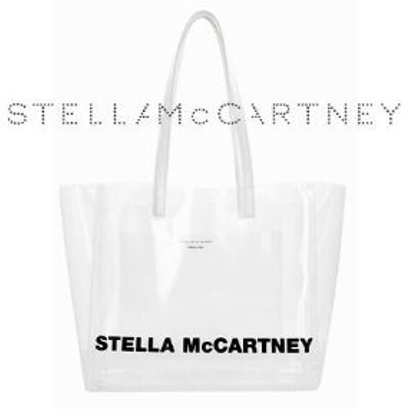 ステラマッカートニー　クリア×ホワイト STELLA McCARTNEY ステラマッカートニー クリアトートバッグ
