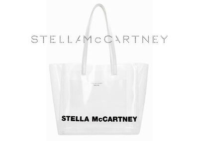ステラマッカートニー ロゴ クリアトートバッグ ライトブルー　PVC STELLA McCARTNEY ステラマッカートニー クリアトートバッグ