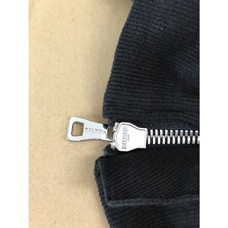 バルマン BALMAIN PARIS 8296 パーカー トレーナー スウェット 長袖 トップス 黒銀 シルバー メンズ