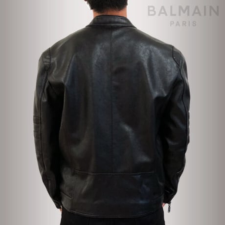 BALMAIN PARIS バルマン シングルライダース  ジャケット メンズ エコレザー 8010