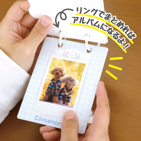 【送料込み】サンリオ　シナモロール　写真が入る♪アルバムガーランドM（チェキサイズ）