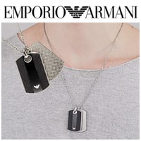 EMPORIO ARMANI (エンポリオ アルマーニ)  ダブルプレート ネックレス EGS1542040【完売】