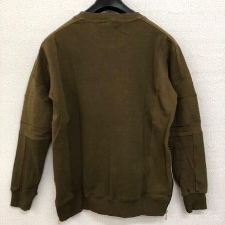 バルマン BALMAIN PARIS 336 トレーナー スウェット 長袖 オリーブ トップス メンズ