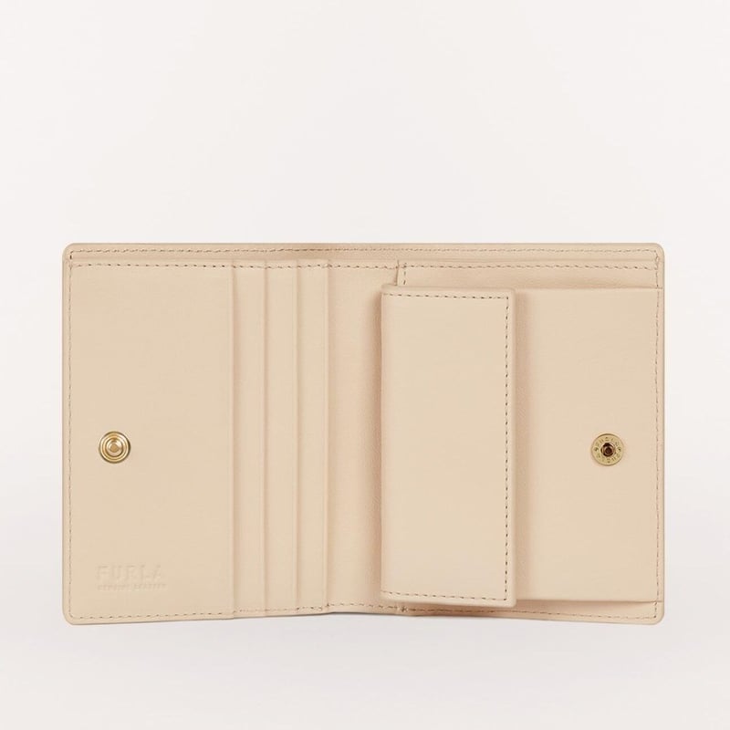 ☆専用です☆FURLA フルラ ベージュ 二つ折り財布 編み込みデザイン フルラ 二つ折り財布 財布 レディース カメリア スモール バレリーナ