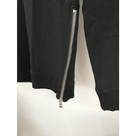 バルマン BALMAIN PARIS 8296 パーカー トレーナー スウェット 長袖 トップス 黒銀 シルバー メンズ