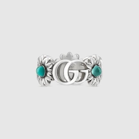 グッチ　リング 　フラワーモチーフ シルバーアクセサリー YBC527394001【完売】