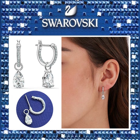 【送料がお得】SWAROVSKI スワロフスキー Attract  2WAY フープピアス  5563119【完売】