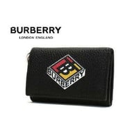 BURBERRY バーバリー 80229081 ミニ財布 3つ折り財布 ブラック 札入れ カード入れ 牛革 ロゴ グラフィック 【完売】