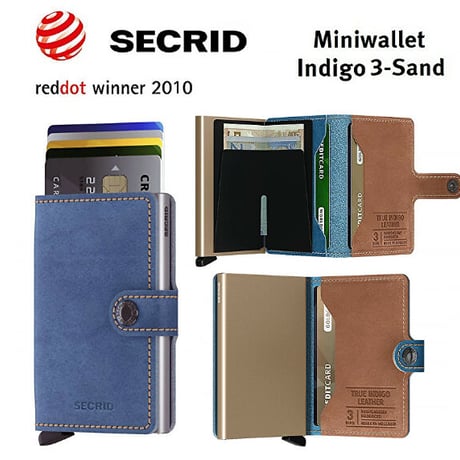 SECRID セクリッド Miniwallet ミニウォレット Indigo (MIn-3-Sand)【完売】