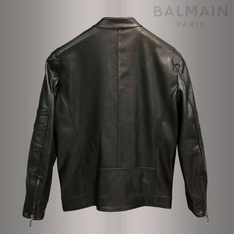 BALMAIN PARIS バルマン シングルライダース  ジャケット メンズ エコレザー 8010