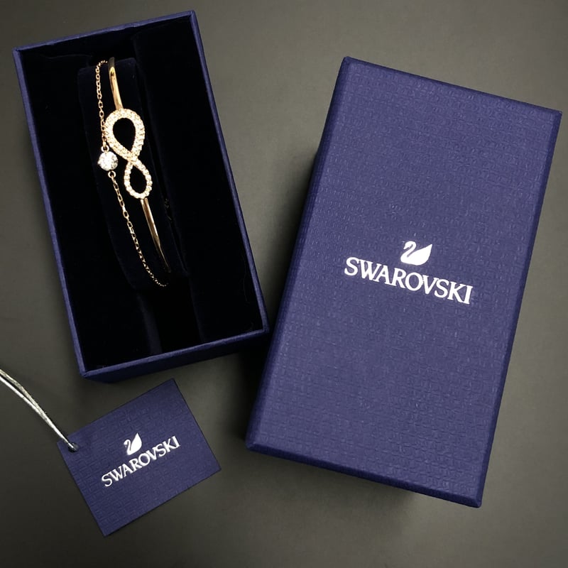 送料がお得】SWAROVSKI スワロフスキー Infinity バングル 5518871【