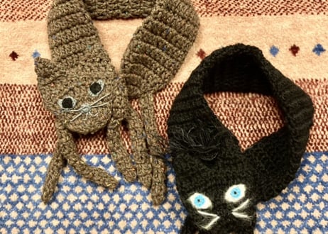 【chikkyknit】ねこマフラー