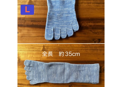 《L〜U》5本指あしぶくろ〈薄手〉Ｌサイズ