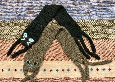 【chikkyknit】ねこマフラー