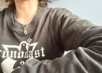 silver “９” pendant charm