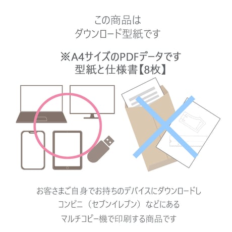 【ダウンロード版】Dollアネモネワンピース／スモッキング刺繍レシピset（型紙）