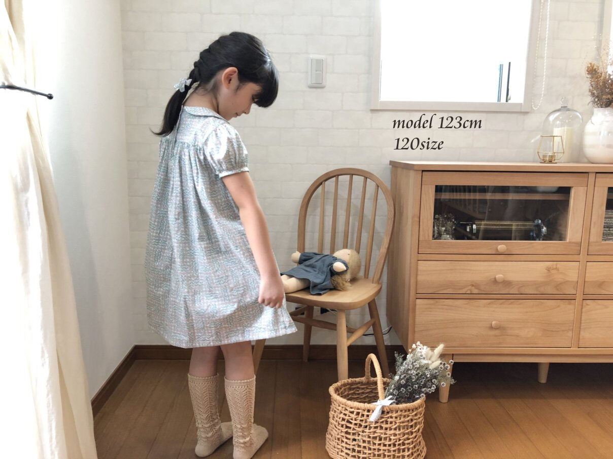 スモッキング専用）小さな襟のスモッキングワンピース（型紙） | akino