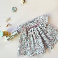【印刷済み】Dollアネモネワンピース／スモッキング刺繍レシピset（型紙）