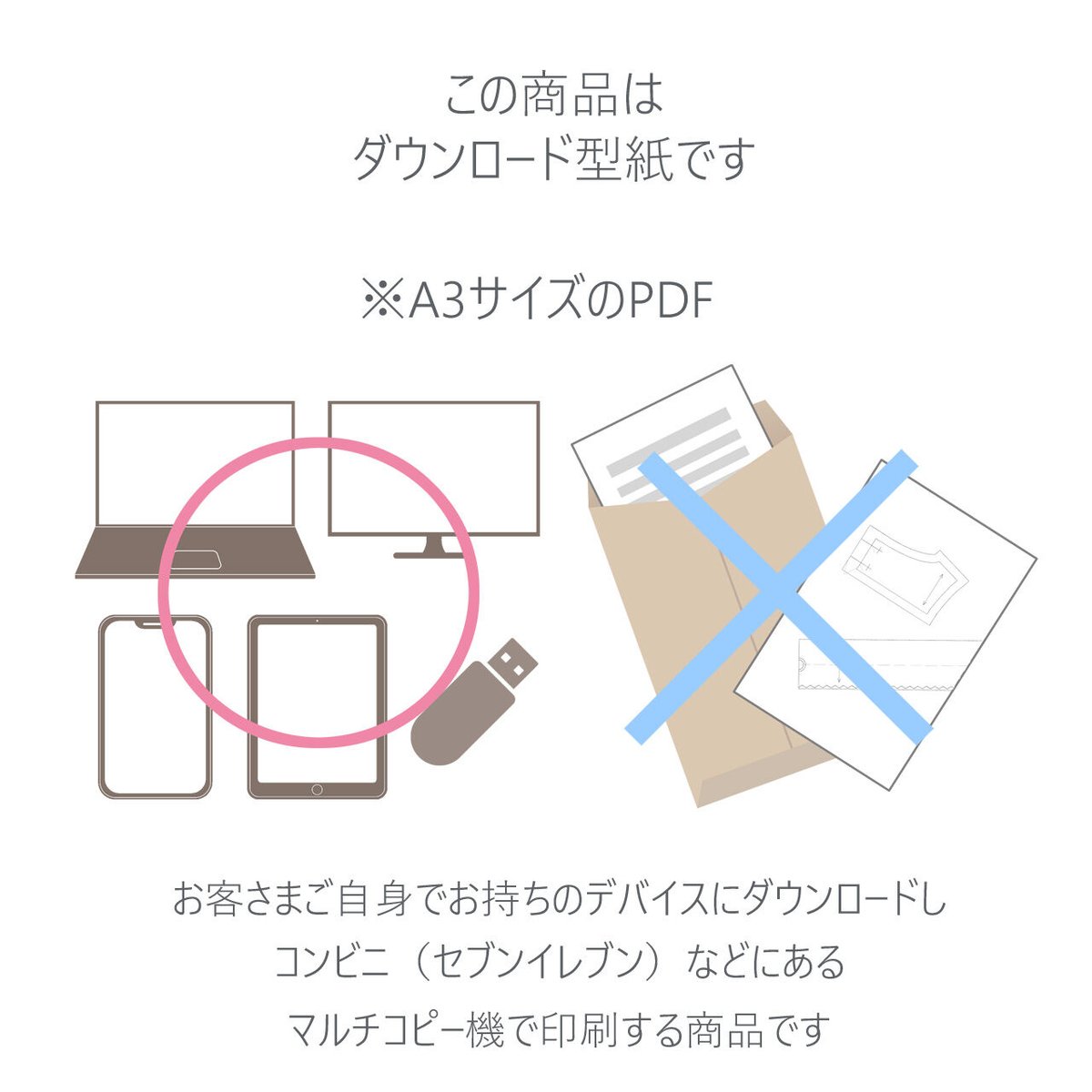 《110サイズ》ダウンロード型紙【長袖パーツ】小さな襟のスモッキングワンピース専用