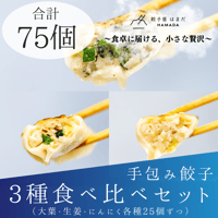 手包み餃子３種類食べくらべセット