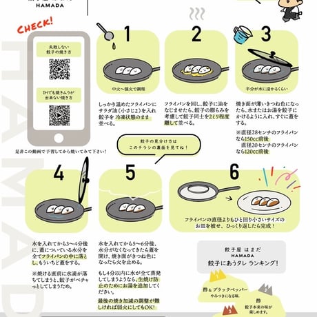 美味しい餃子の焼き方の紙（追加）