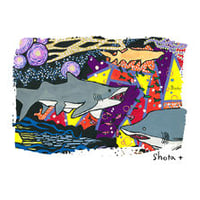 キャンバスアート（L）フトシミフジクジラ（他） | shota+ shop