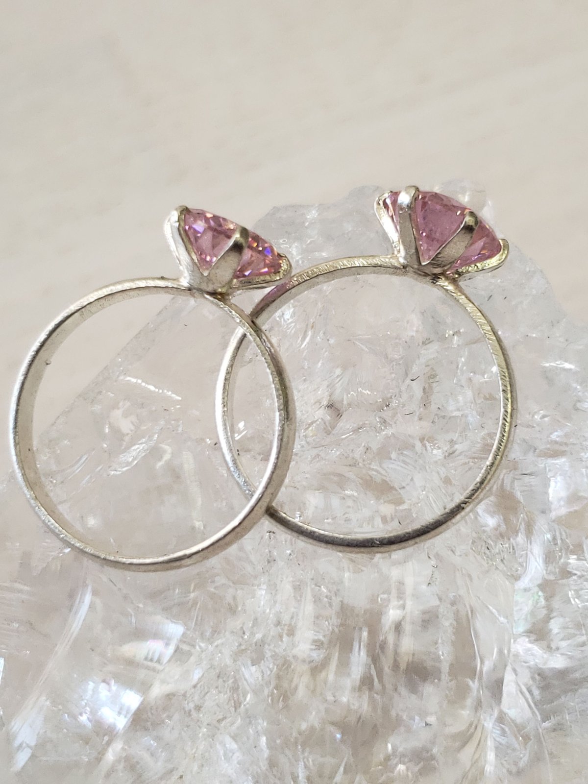 ダイヤカットピンクジルコンリング | Nepali jewelry