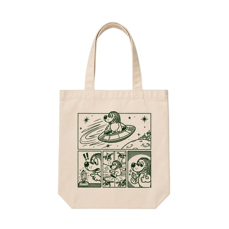 Comics Dog Totebag(Black/Natural)