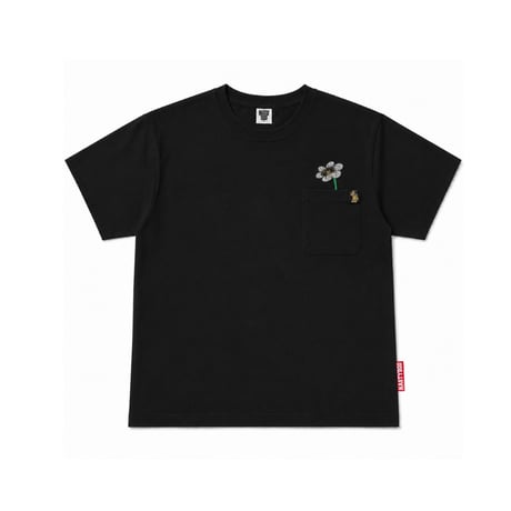 Flower Pocket Tee (Black/White)