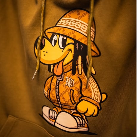b-boy dog Hoodie(Khaki)