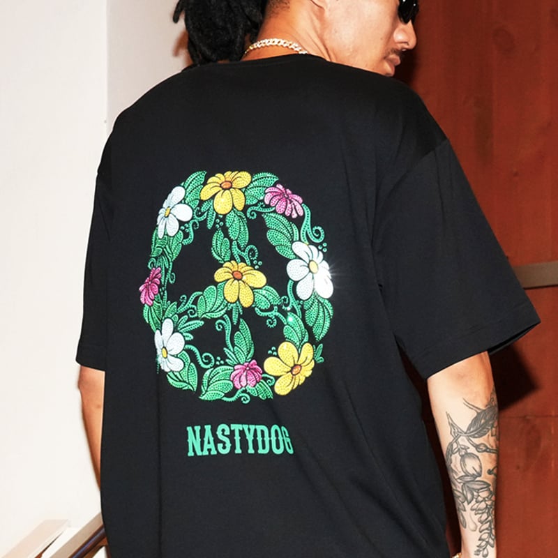 PeaceWreath Tee(Black) | NastyDog OnlineStore