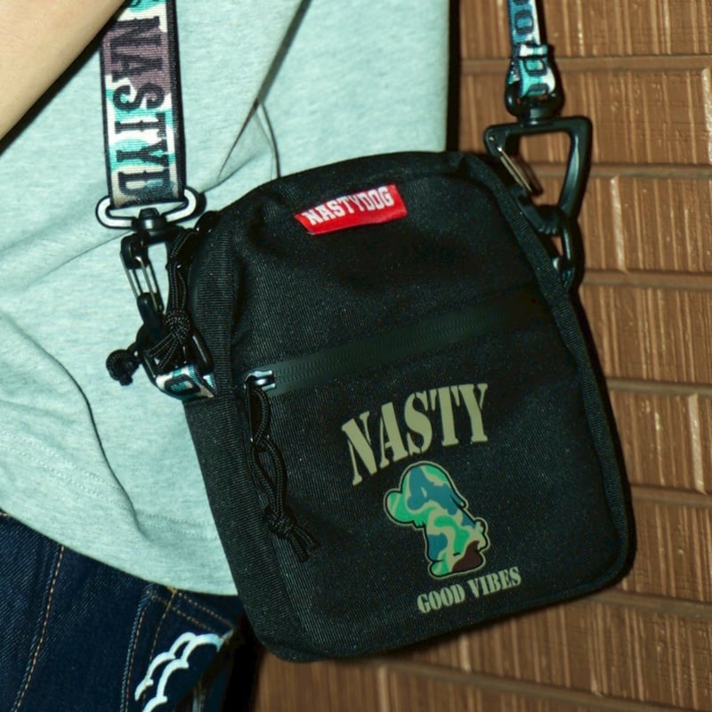 nasty dog 迷彩 ショルダーバッグ ND Shoulder Pouch Black×Camo | NastyDog OnlineS